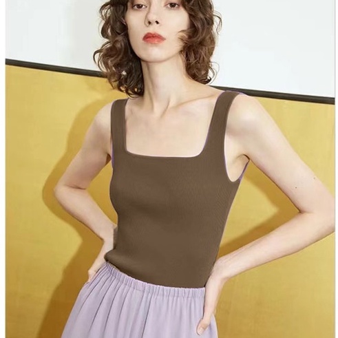 【Elegant】Women Sexy Crop Top  Stretch Tank Top 7420