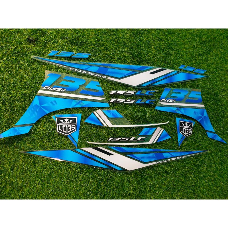 Striping jupiter mx new 135 transparan biru blue