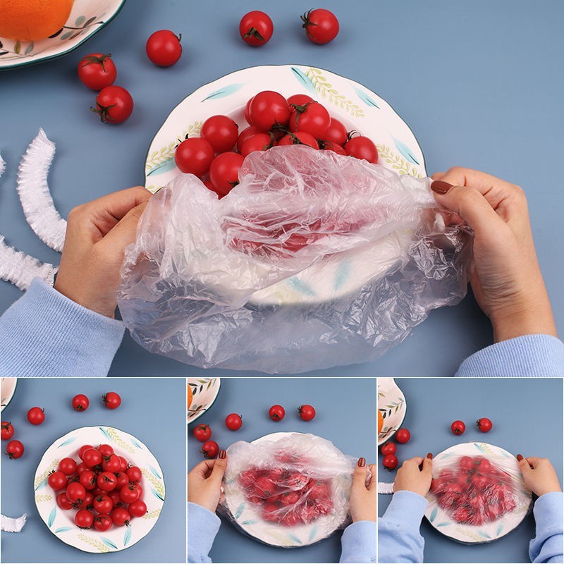 Shower Cap Hotel Plastik Pelindung Makanan ISI 10PCS / Penutup kepala mandi Shower Cap Plastik Pelindung Serbaguna