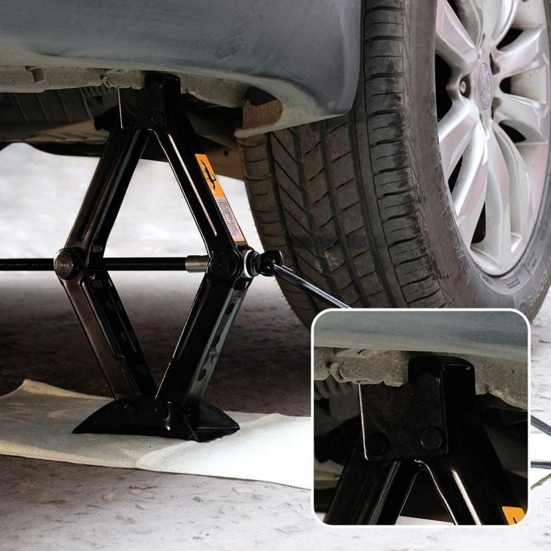 dongkrak mobil Car Jack/dongkrak jembatan tekiro/Dongkrak Jembatan Mobil Scissor Jack Car Manual Universal【1/1.5ton】