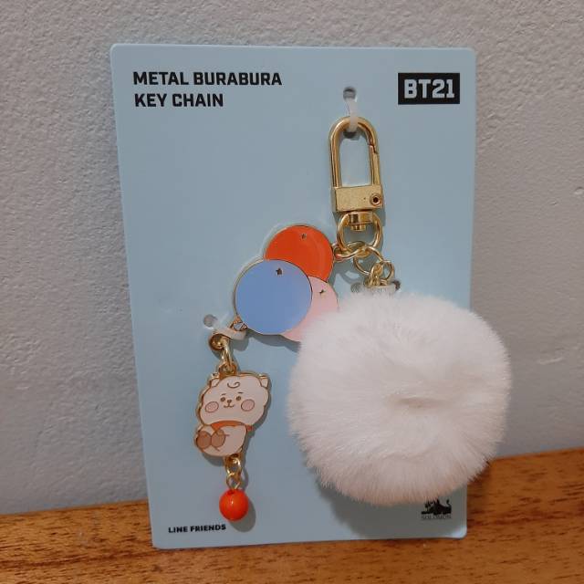 BT21 OFFICIAL KEY CHAIN BURABURA VARIAN RJ, NEW DAN READY