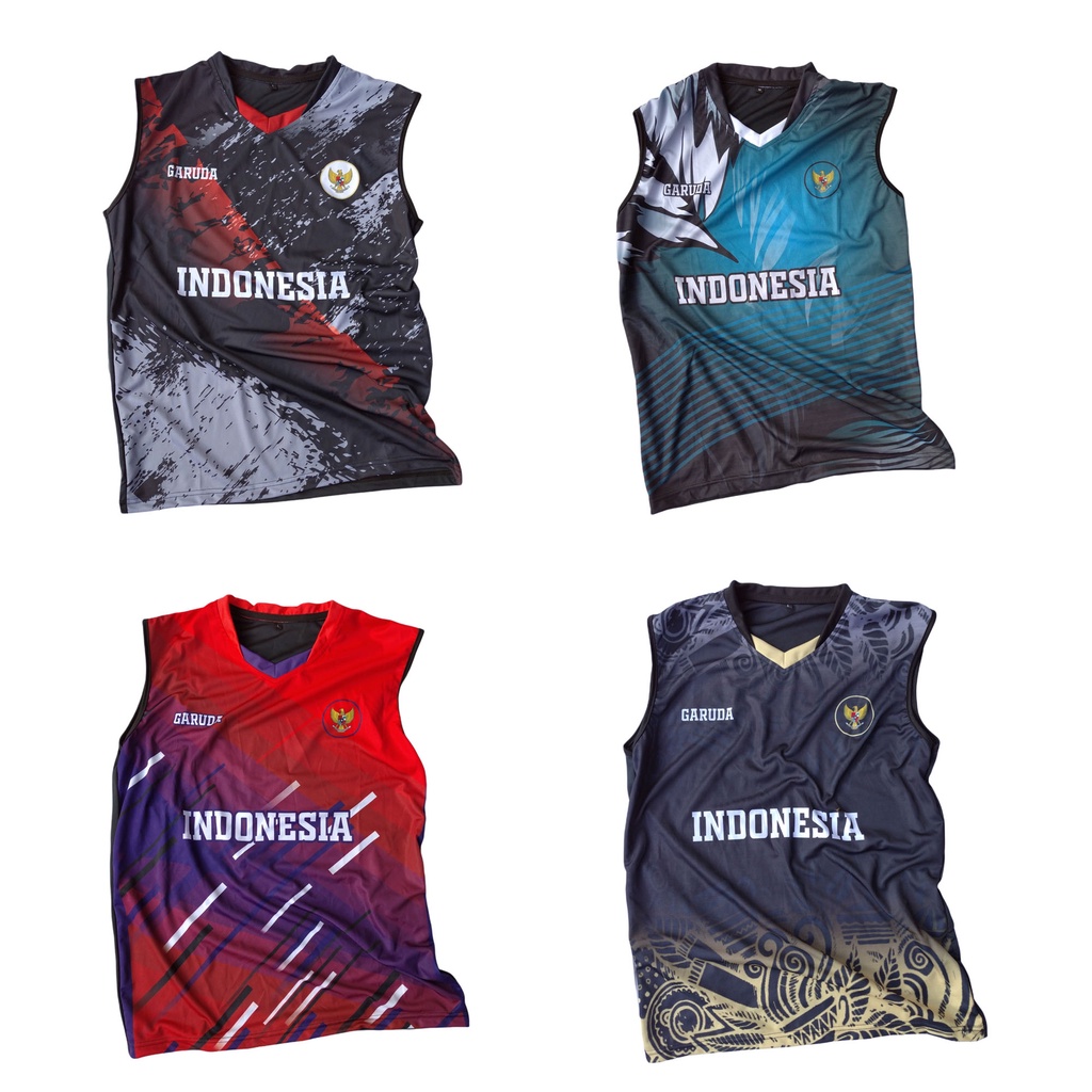 JERSEY BAJU OLAHRAGA VOLI VOLLY LARI PRINTING SINGLET LEKBONG PRIA WANITA