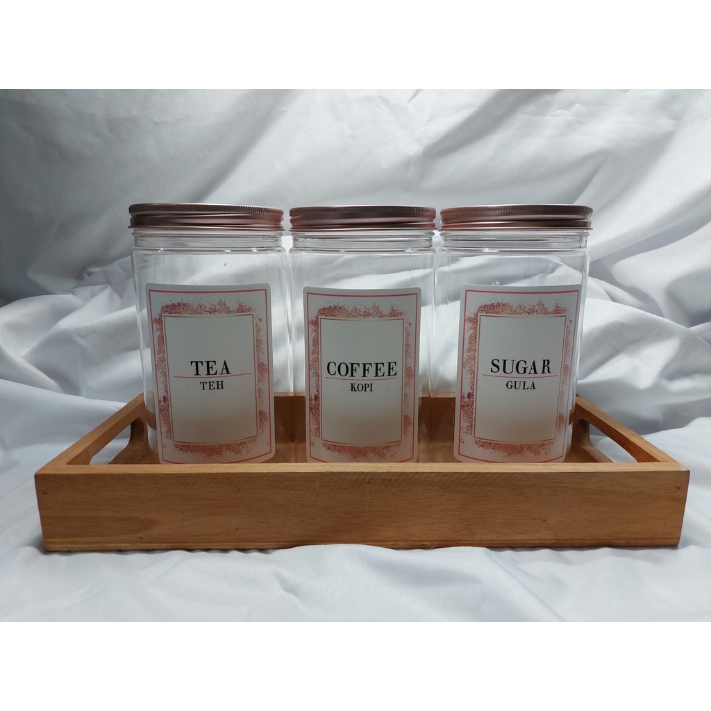 TOPLES SET KOPI GULA TEH AESTHETIC/TEMPAT KOPI GULA TEH/ TOPLES PLASTIK ROSEGOLD/1000ML