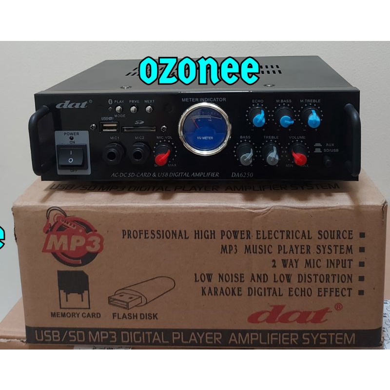 AMPLI KARAOKE MINI DAT DA 6250 AMPLIFIER DAT DA 6250 MP3 USB ORIGINAL