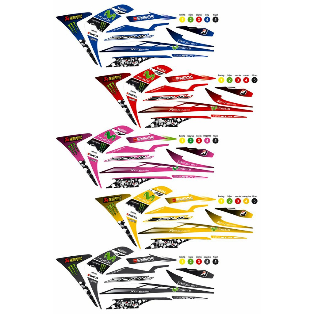 Sticker Striping Variasi Mio Soul Gt (MOVISTAR) f472