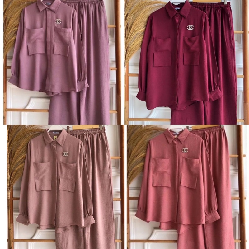 BALILA SET//CRINKLE AIRFLOW//ONE SET CRINKLE KANTONG KELUAR//ONE SET KANTONG 2