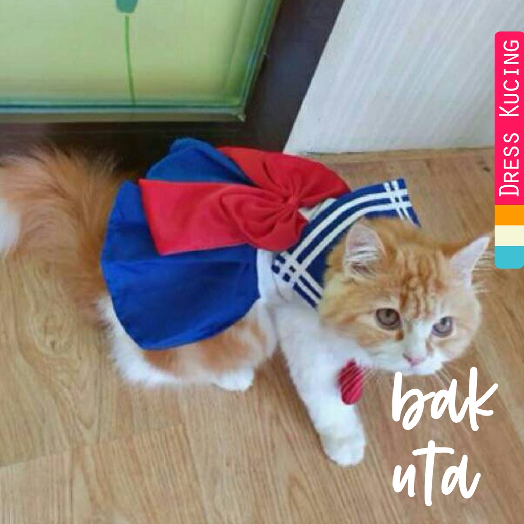 Dress sailormoon original lucu untuk kucing dan anjing / baju kucing murah size S M L XL