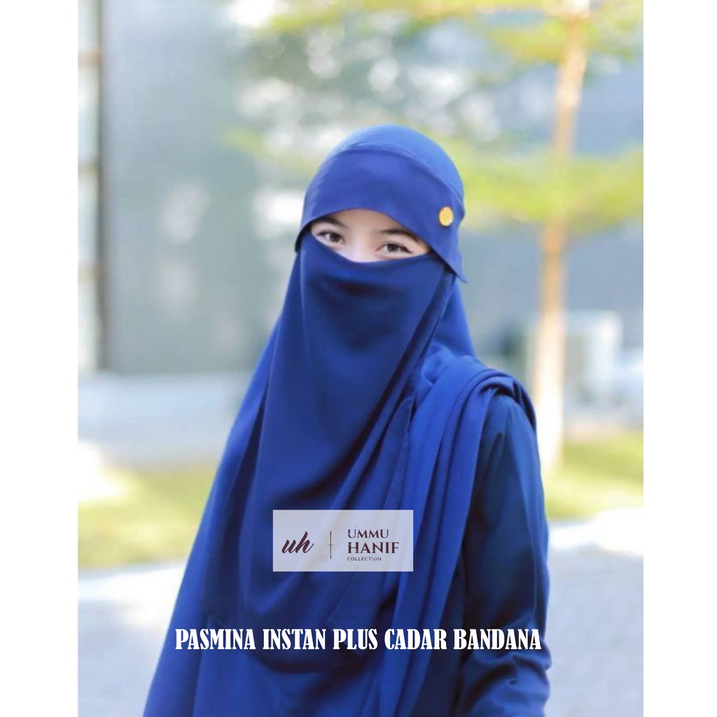 PASMINA INSTAN 1 LUBANG MUKA SET CADAR PONI DIAMOND LABEL AKRILIK MEWAH