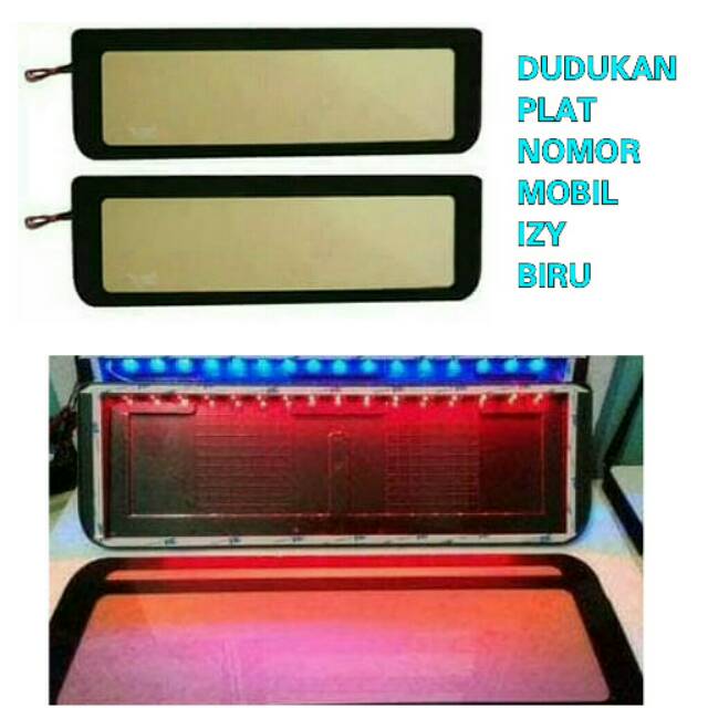 Mika Plat Nomor/Dudukan Plat Nomor Mobil Lampu Izy 46cm