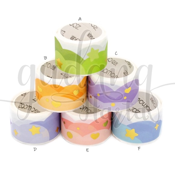 Masking Tape Star And Cloud Solasi Motif Awan Simple GH 314026