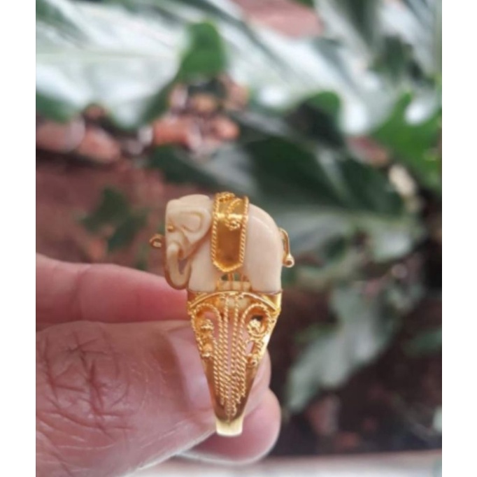 Cincin Gading Emas Motif GAJAH