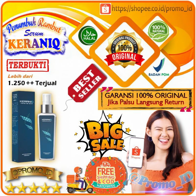 KERANIQ Hair Serum ORI Penumbuh Penyubur Rambut Original (isi 100ml) Asli BPOM