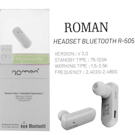 HEADSET ROMAN R539 HEADSET BLUETOOTH R539 ORIGINAL