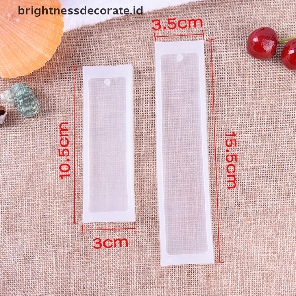 Cetakan Epoxy Resin Bentuk Persegi Panjang Bahan Silikon Warna Putih Untuk Penanda Buku