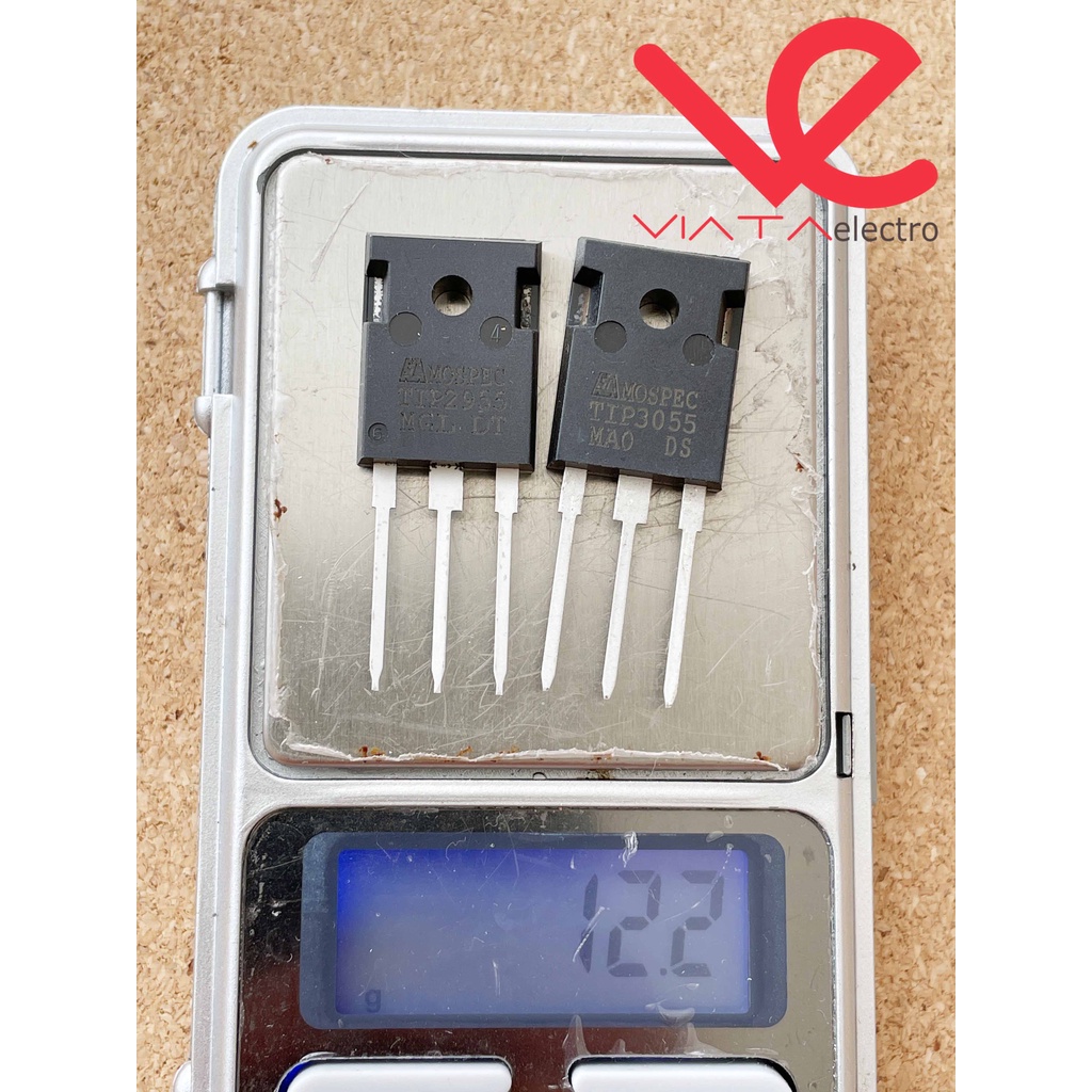 TIP2955 TIP3055 MOSPEC (1SET) ORIGINAL ASLI TIP2955-TIP3055 TIP2955-3055 ORI