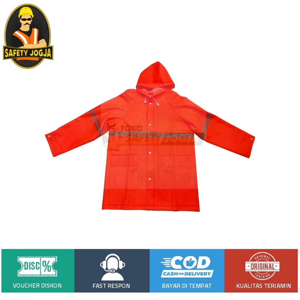 JAS HUJAN PROYEK SAFETY BAJU CELANA RAINSUIT BAHAN PVC POLYCARBONATE TEBAL DAN TIDAK LECEK PREMIUM