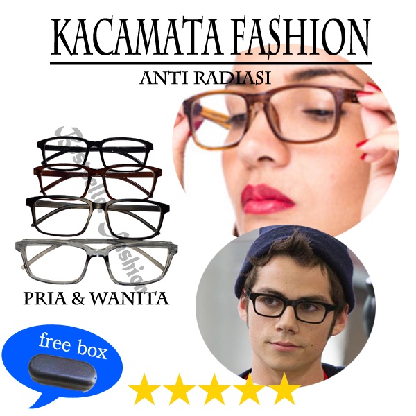 Kacamata Dewasa Anti Radiasi / Blueray HP Laptop Komputer Kacamata Fashion Pria Wanita Original Murah freecase