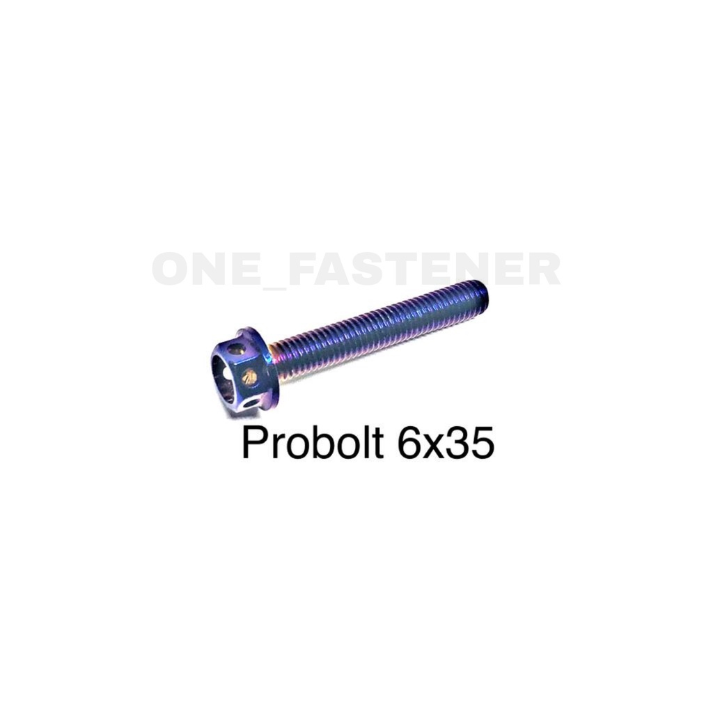 Baut Probolt Flange Bolt M6x35 BLUE Blok mesin K8 6mm 6mili 3.5cm 6x35 flower