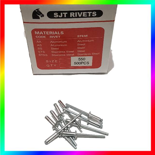 10 PCS PAKU RIVET PAKU TEMBAK KELING SJT 550