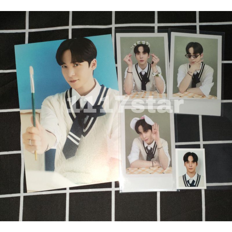 ateez yunho 2nd fankit set (3 polaroid + 1 id + 1 postcard)