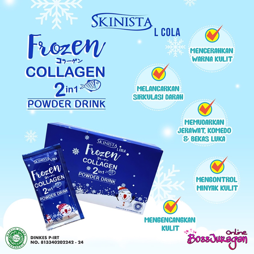 (BOSS) SKINISTA FROZEN COLLAGEN 2 IN 1 Powder Drink, Serbuk