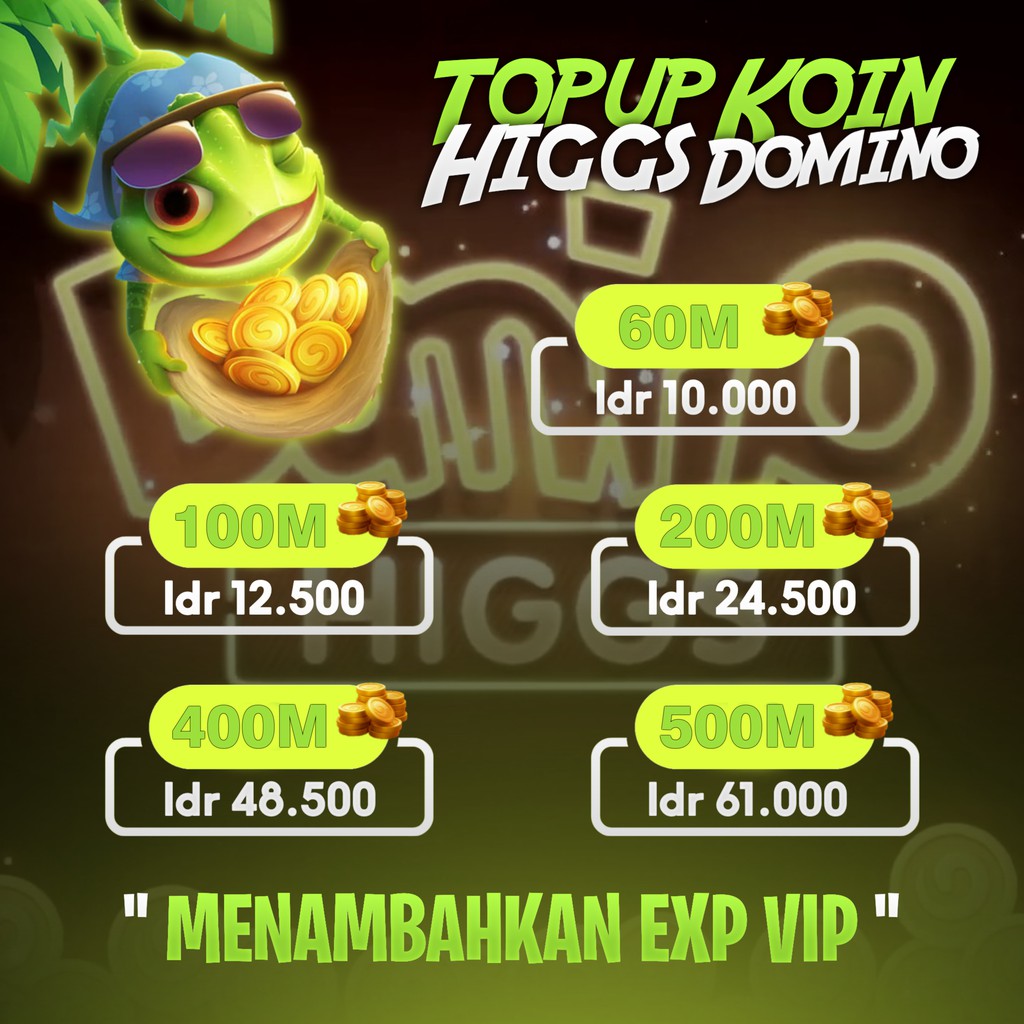 Promo Topup Koin Coin Chip Higgs Domino Island Shopee Indonesia