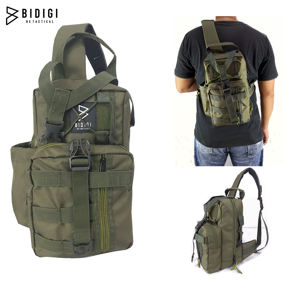 BIDIGI FORCE SLEMPANG PRIA/SLING BAG ARMY TACTICAL