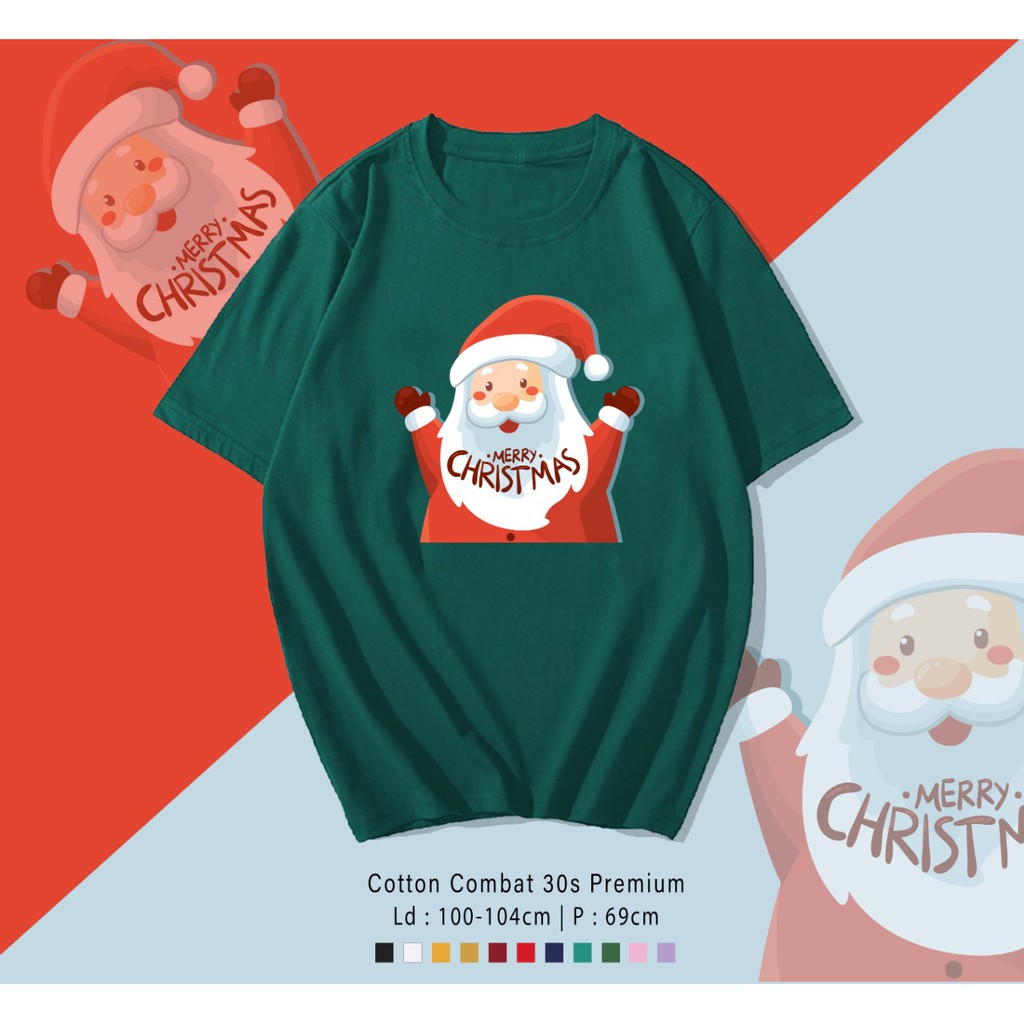 FREE CUSTOM NAMA - SANTA CLAUS YEY T-SHIRT / KOAS UNISEX CEWEK COWOK / CUSTOM EDISI NATAL