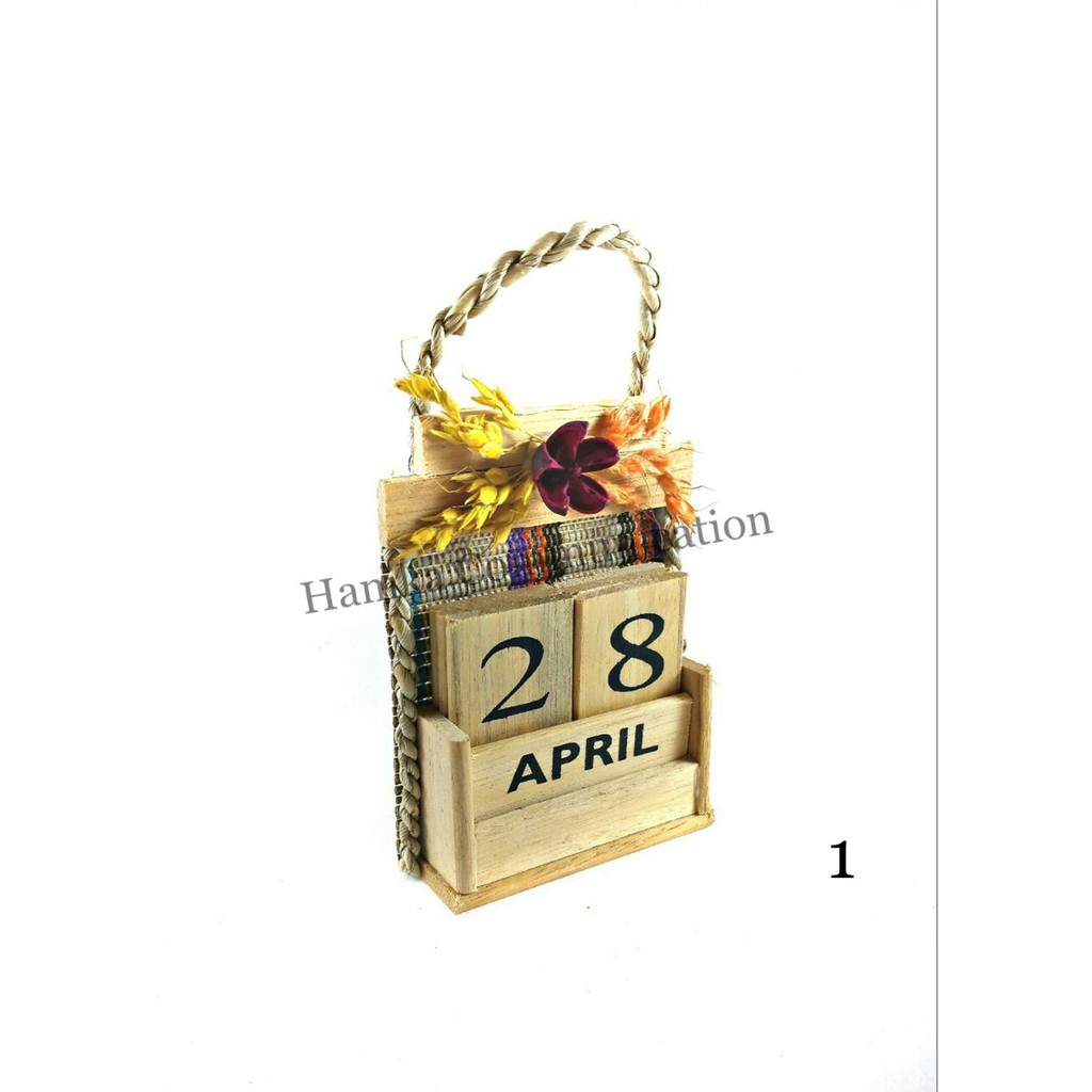 

Kalender Kayu Wooden Calendar Magnet Satuan