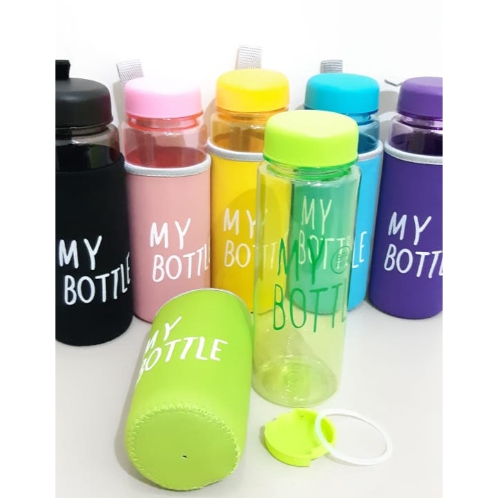 My Bottle Warna 500mL + POUCH BUSA / Botol Minum Unik Murah Best Seller-1