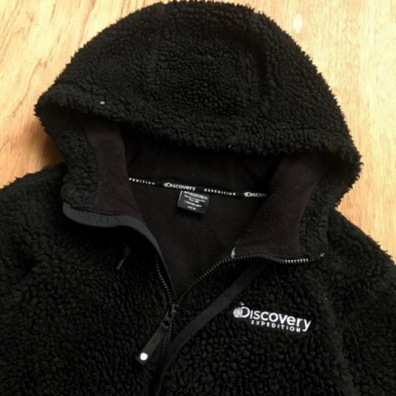 zip hoddie discovery expedition fleece polar  bahan Sherpa anget adem