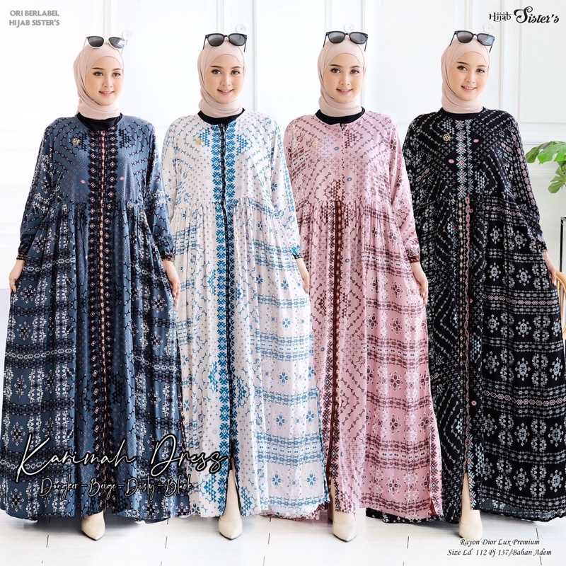 KARIMAH DRESS RAYON DIOR LUX PREMIUM by HIJAB SISTER’S