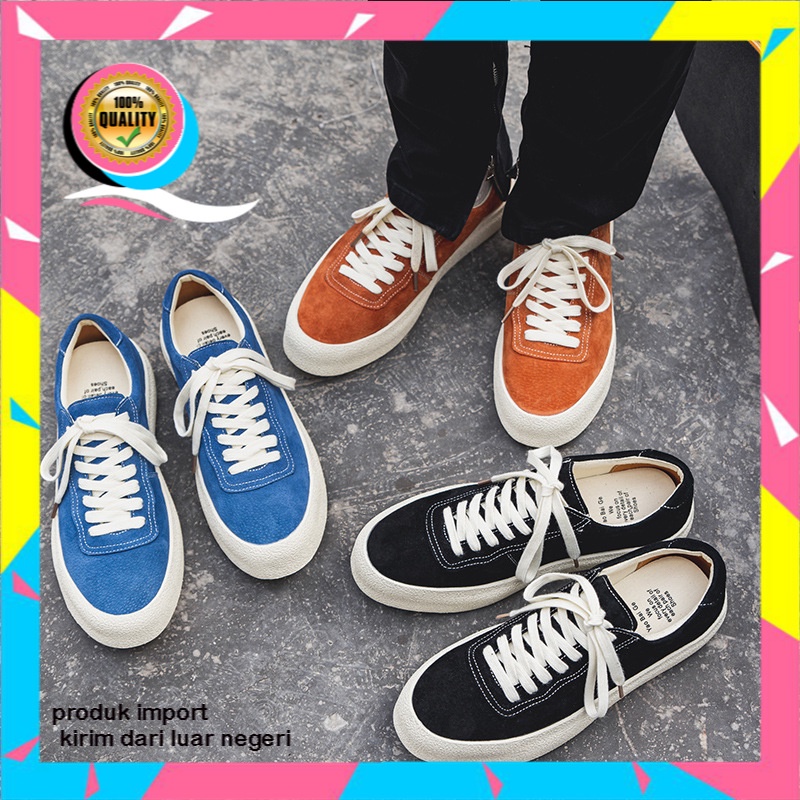 Sepatu Warna Solid  2022   Putih Pria Korea  Tren Papan Kasual  Serbaguna  Olahraga Pria sepatu Fash