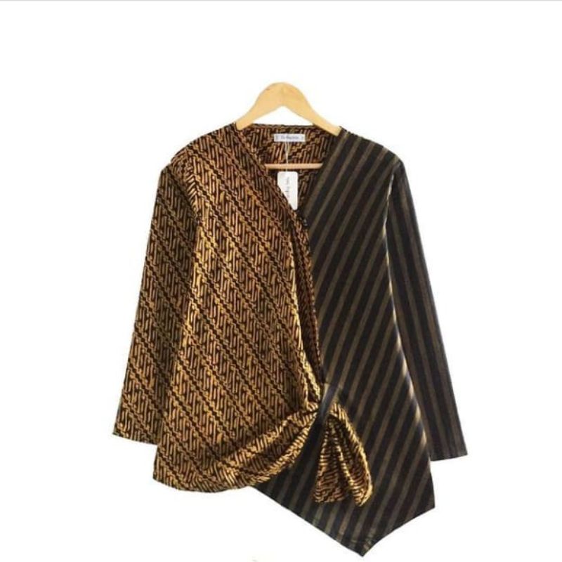 Blus Kombinasi Lurik Kombinasi Cantik Lapis Tricot