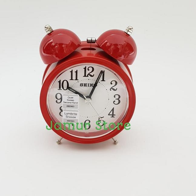 ✲WEC Jam Meja Beker Seiko QHK035R - Merah ✱ ★★★★★