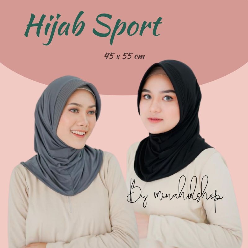 (PROMO) Jilbab Sport / Bergo Sporty Olahraga / Jilbab Instan Dewasa Best Seller