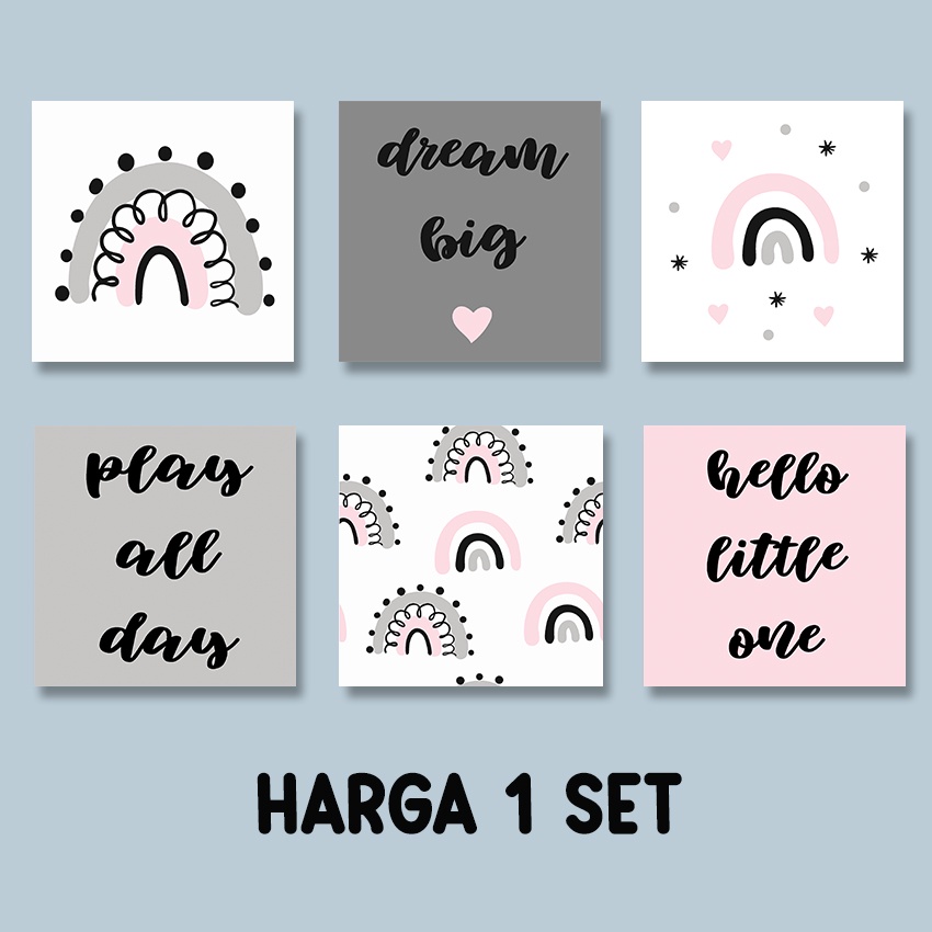 #81 Kamilastorindo Hiasan Dinding Paket 1 Set Poster Kayu Dekorasi Kamar Anak Wall Decor 1515