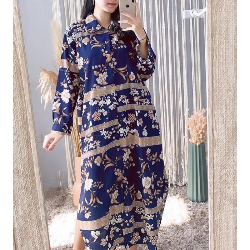 dress kancing seren dress kekinian