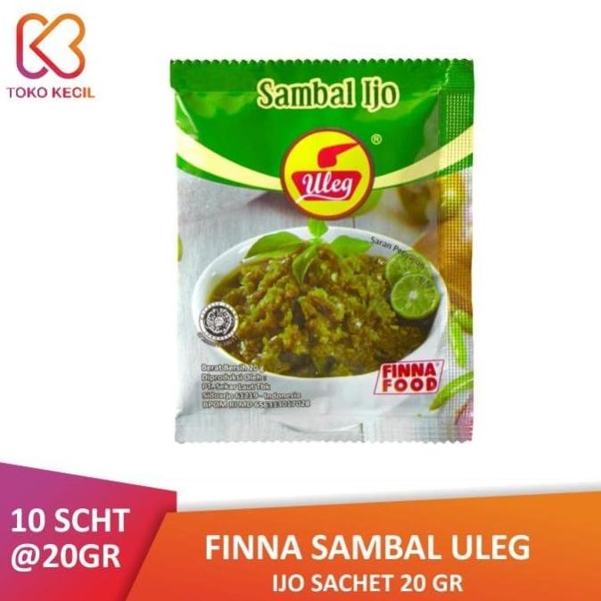 

Big Sale [PACK] Finna Sambal Uleg Ijo Sachet (10 x 20gr) Big Sale
