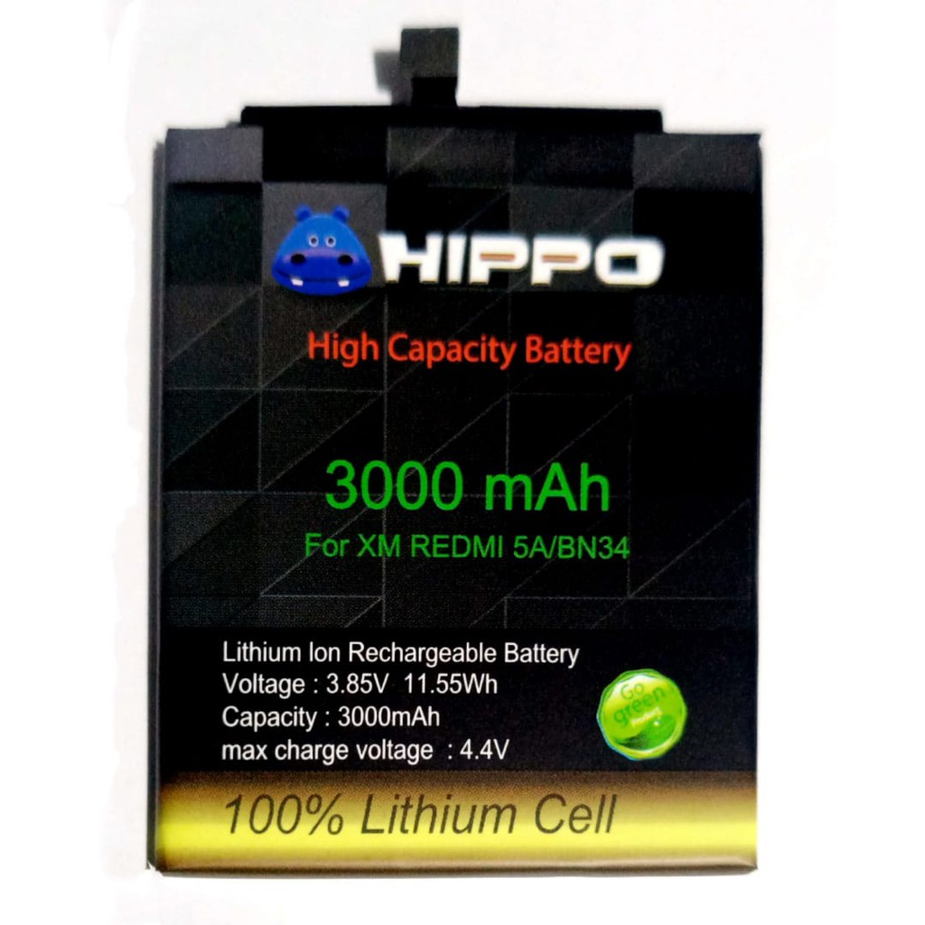 Baterai Hippo Xiaomi Redmi 5A Bn34 3000 mAh Garansi Resmi