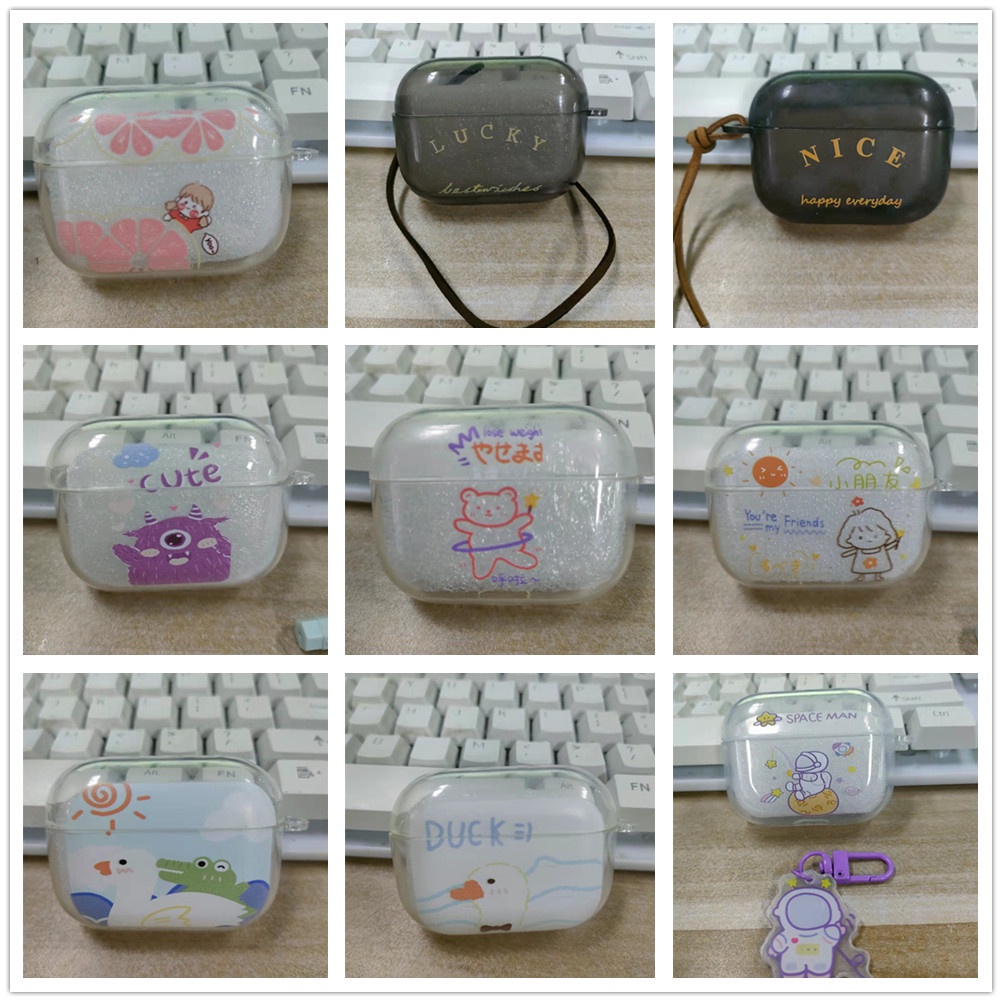 Soft Case TPU Transparan Motif Kartun Cover Airpods Pro