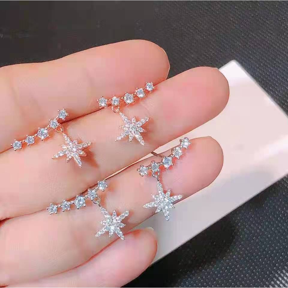 Anting Tusuk / Anting Stud Wanita Motif Bintang Earcuff Fashion Ladies Aksesoris