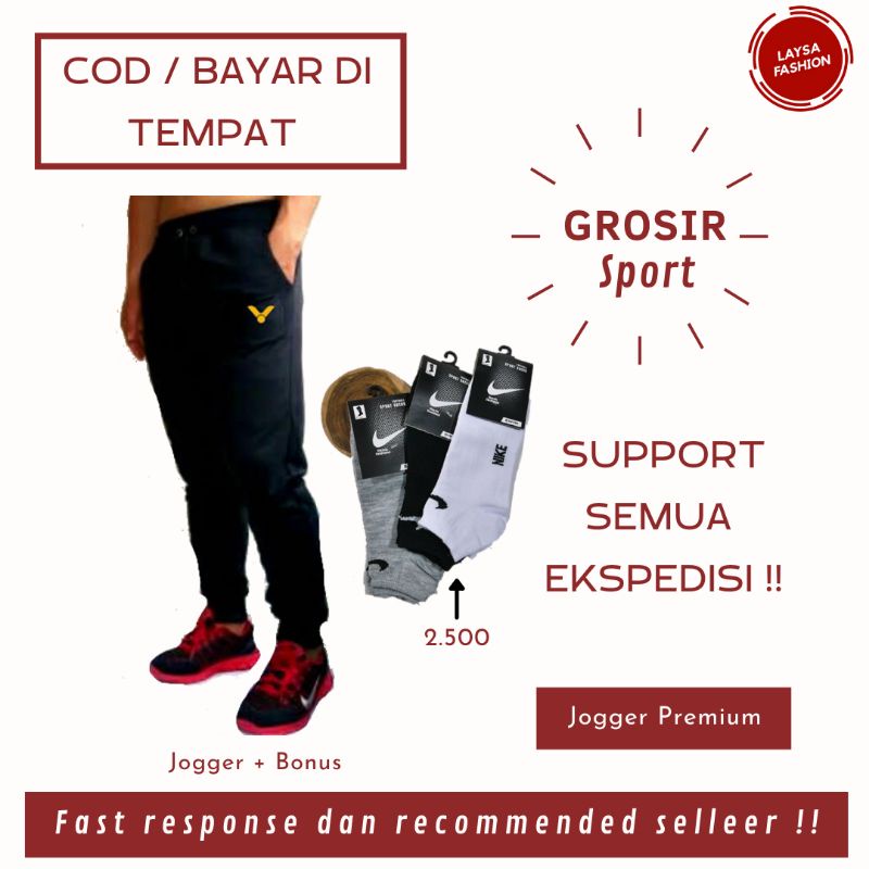 COD Celana Joger Jogger Training Panjang Jogger Polos Hitam Panjang Training Olahraga Murah Celana Panjang Training Olahraga Pria Wanita Dewasa Polos Hitam Logo Victor Murah Banjung Jogger Joger Celana Sweatpants Polos Hitam Untuk Olahraga Running Gym