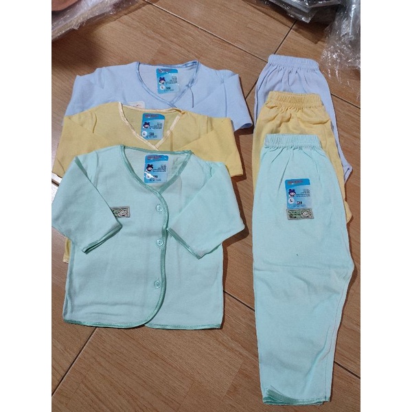 Stelan Baju Bayi Lengan Panjang dan Lengan pendek  3 - 9  Bulan