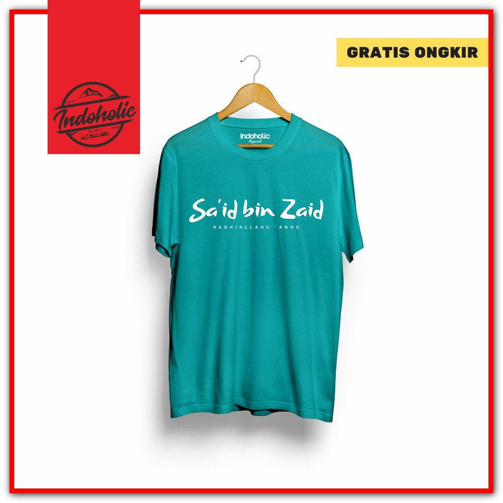 Indoholic Atasan Baju Pakaian Pria Cowok wanita Kaos Distro Kaos Dakwah Kaos Muslim Murah terbaru Combed 100% Original Said Bin Zaid