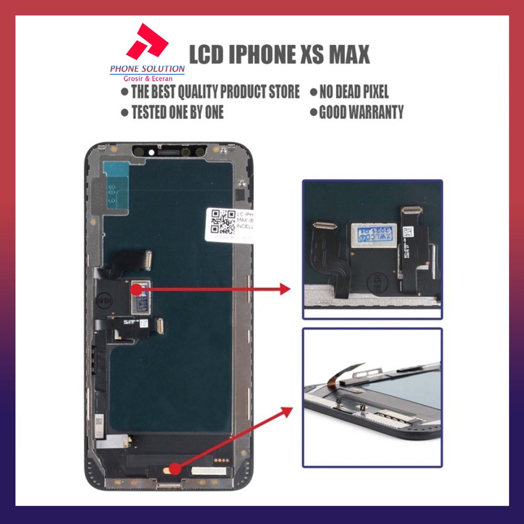 LCD Iphone XS MAX Fullset Touchscreen Original 100% // Supplier LCD Iph - Garansi 1 Bulan