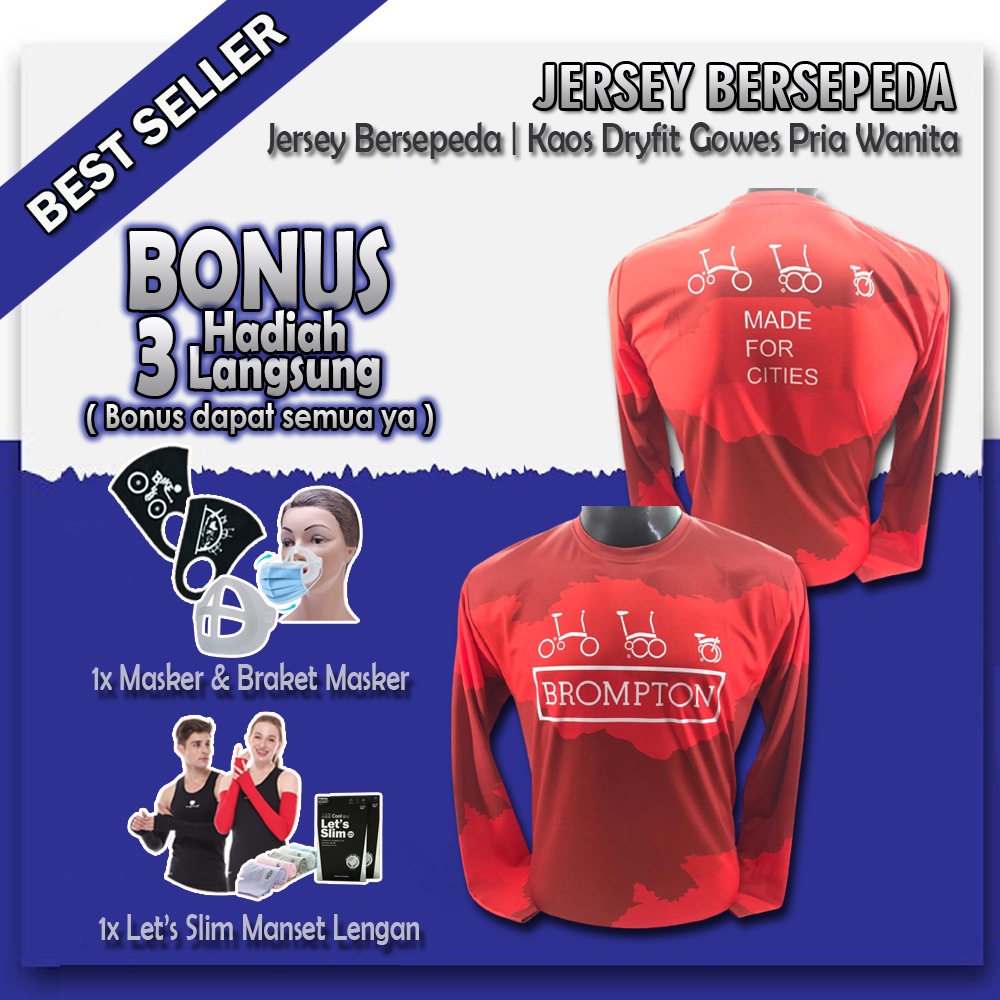 Jersey Sepeda Lipat Neology Dri Fit Lengan Panjang Pria Wanita