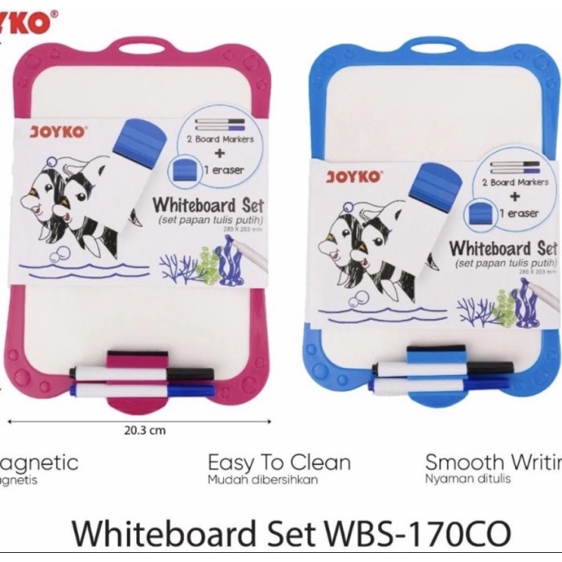 

satu set papan tulis putih / whiteboard joyko WBS170OCO