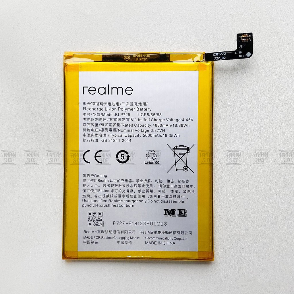 Baterai Realme C3 5 5S 5I BLP729 Original OEM Batre Batrai Battery Ori Real Me BLP 729 Handphone