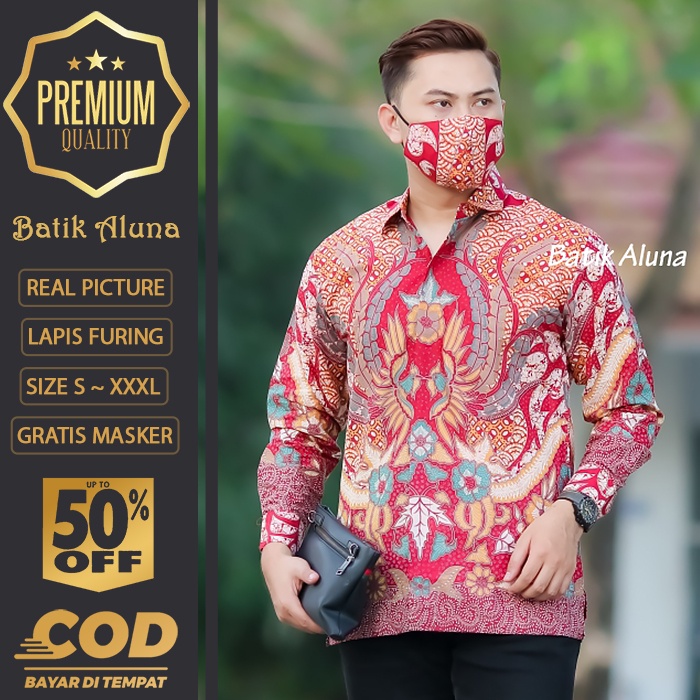 BATIK PRIA LENGAN PANJANG MEWAH PREMIUM ALUNA PRABUSENO SHANGHAI KERIS KEMEJA BATIK ACARA NIKAHAN KE